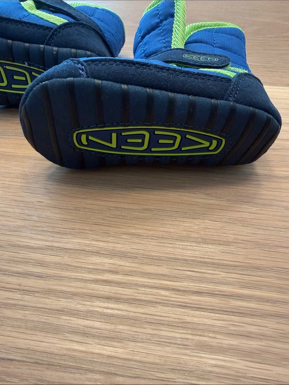 KEEN Baby Blue & Lime Winter Booties